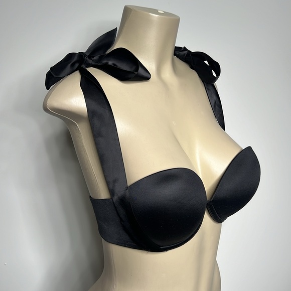 Victoria Secret 36B black satin bra - Picture 2 of 6